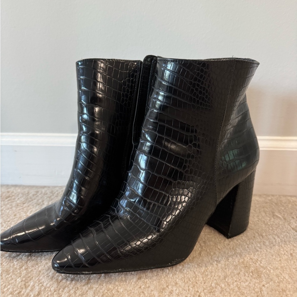 Express Black Leather Boots